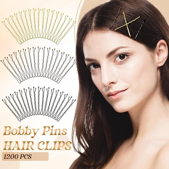 Bobby Pins Bulk 1200 Pack Metal Non Slip Wave Clips for Hairdressing Salon main image 6